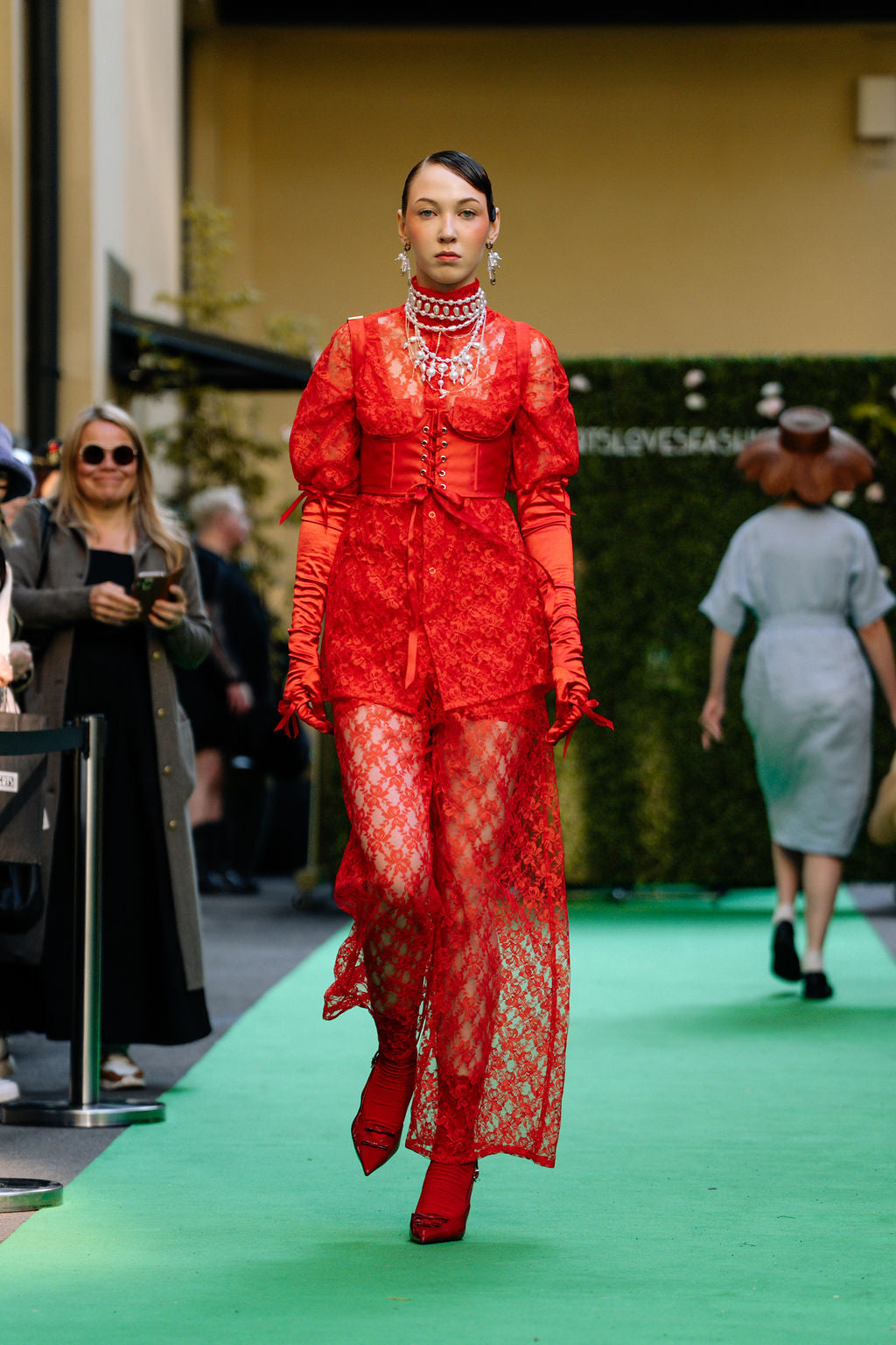 LACE PANTS_red
