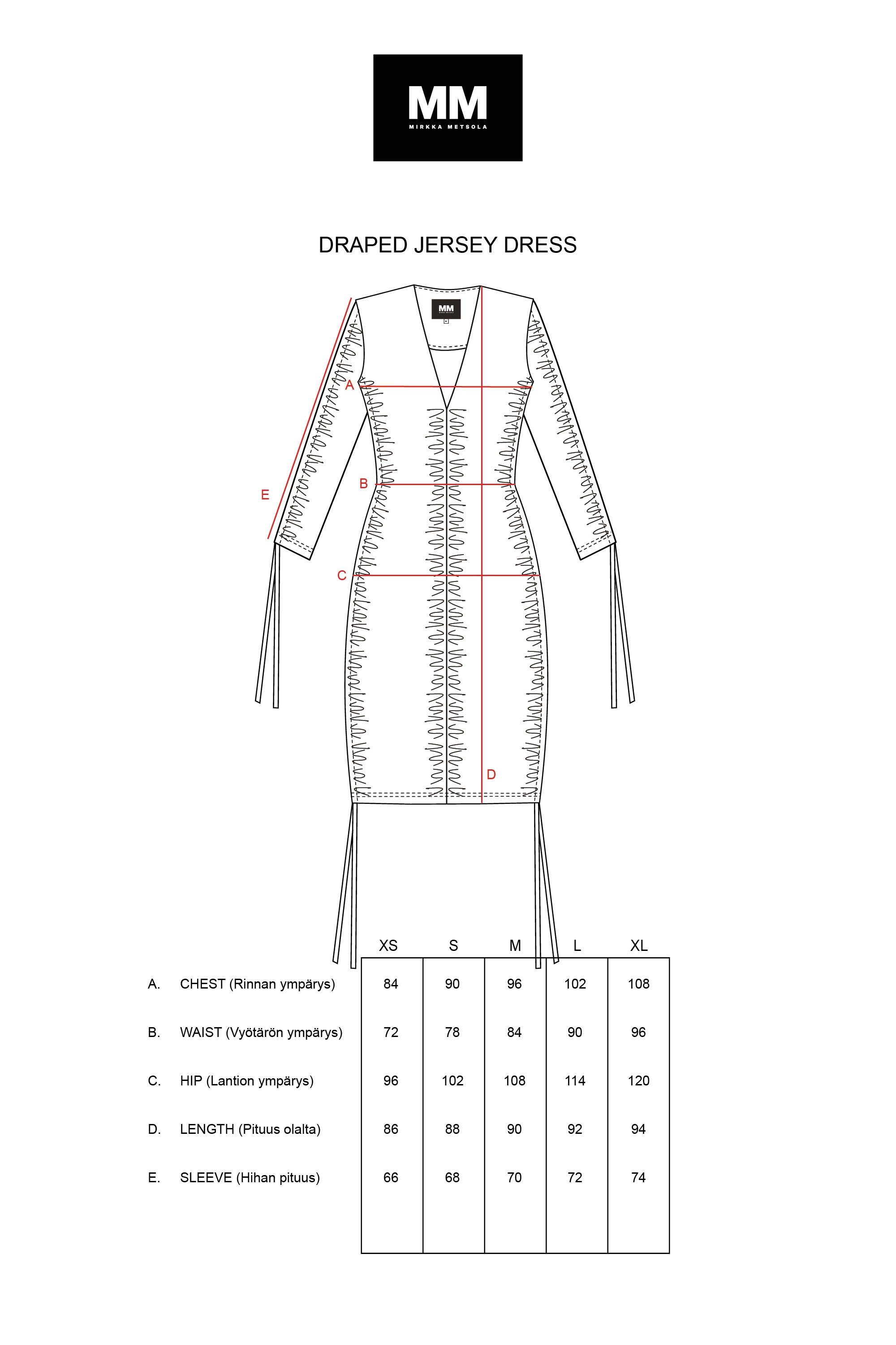DRAPED JERSEY DRESS (-40%)