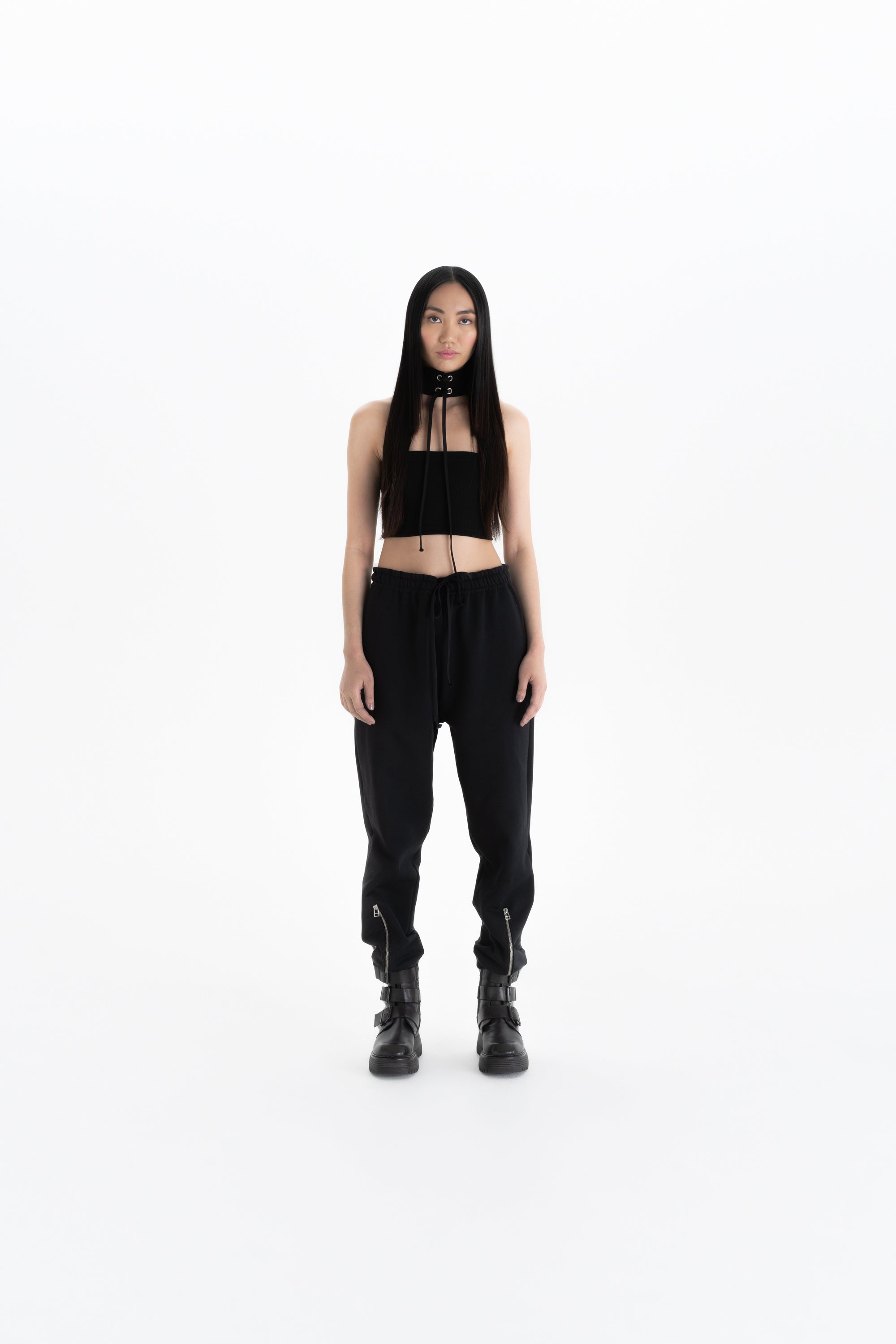 ZIPPER SWEATPANTS_black (-70%)