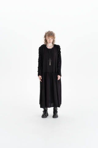 RUFFLE DRESS_black