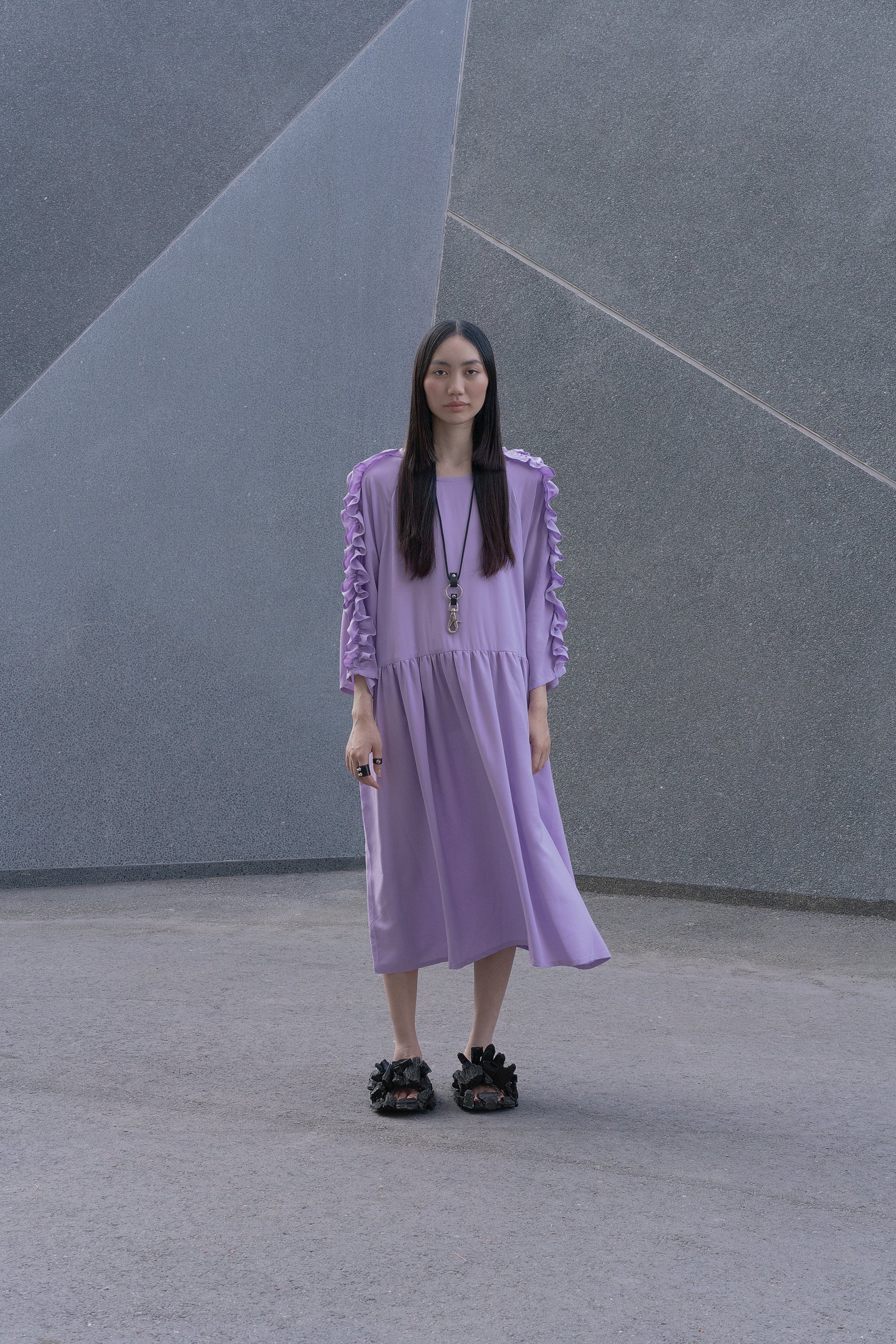 RUFFLE DRESS_lavender (-70%)