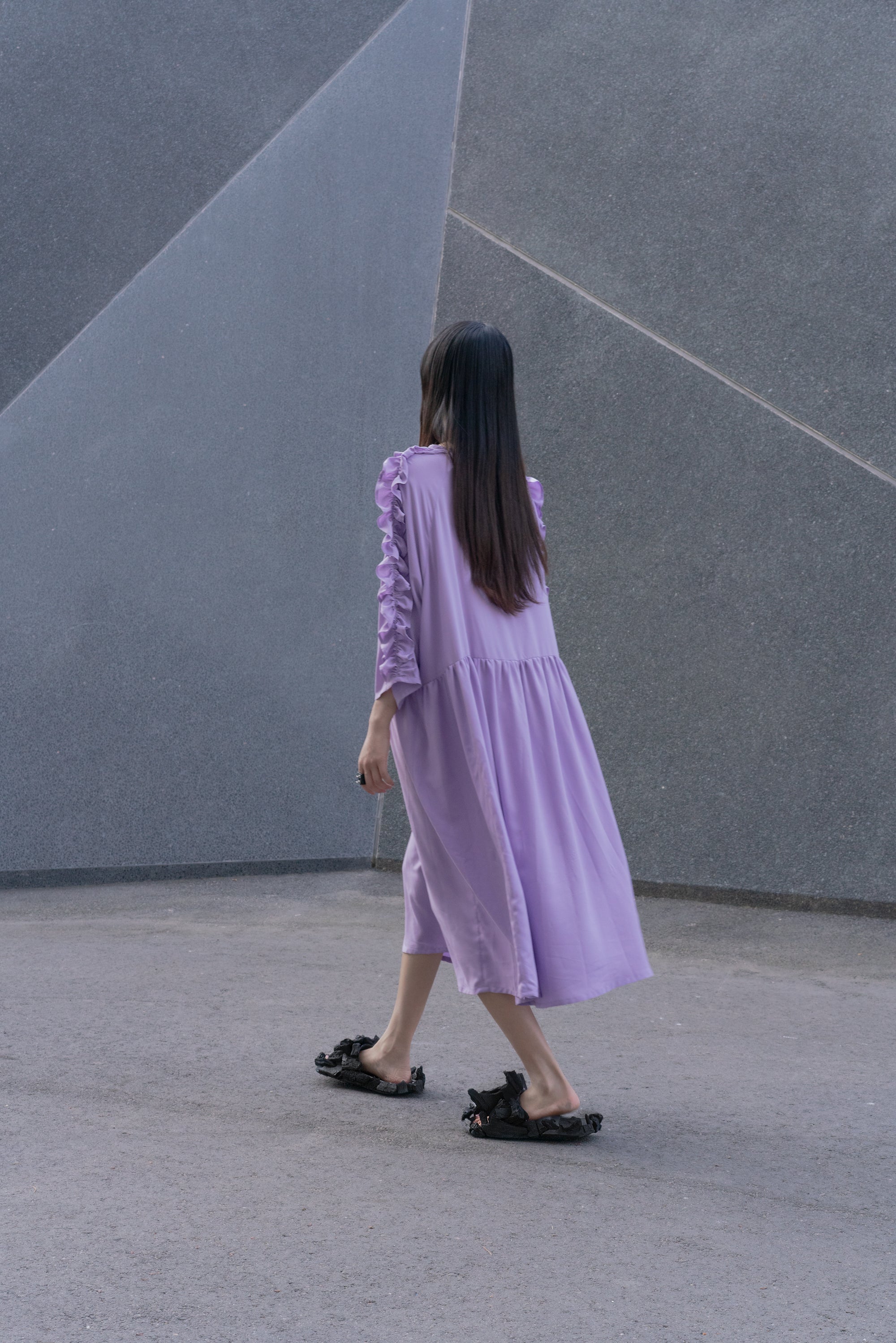 RUFFLE DRESS_lavender (-70%)